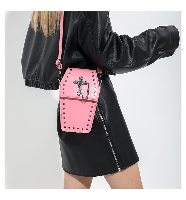 Dark Gothic Cross Phone Bag