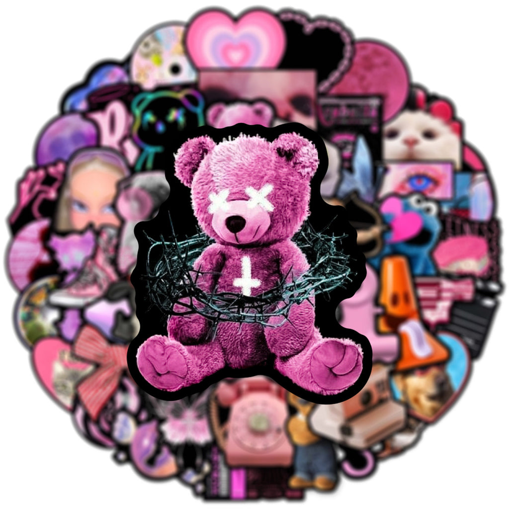 Black Pink Gothic Sticker Pack