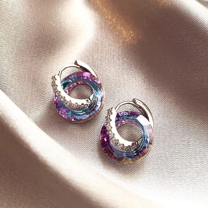 Galaxy Nebula Hoop Earrings