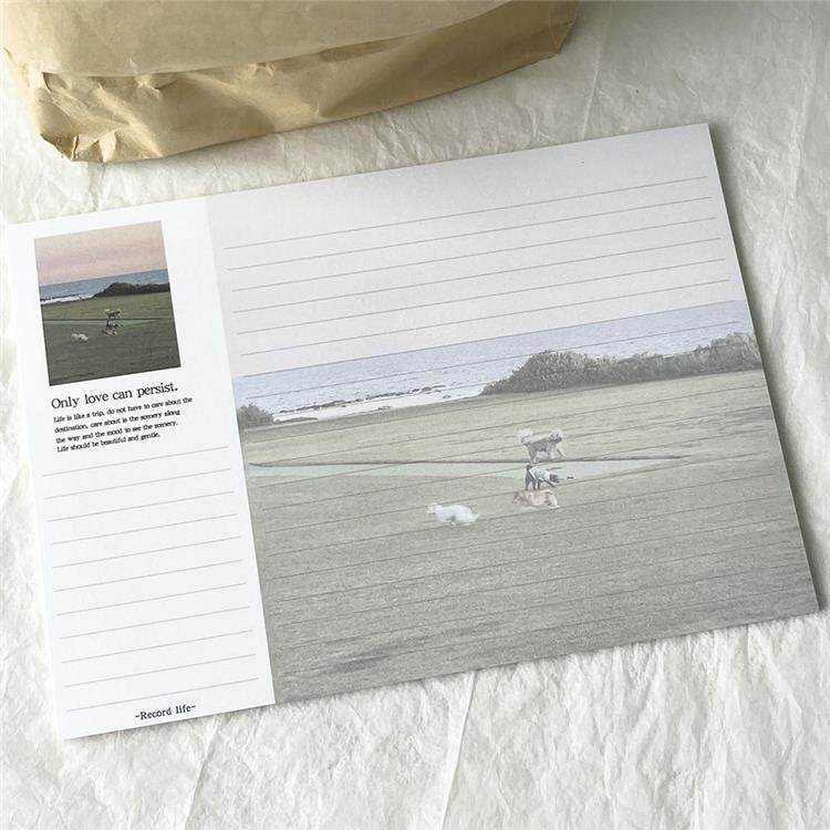Ins Style British Landscape Tearable Writing Pad