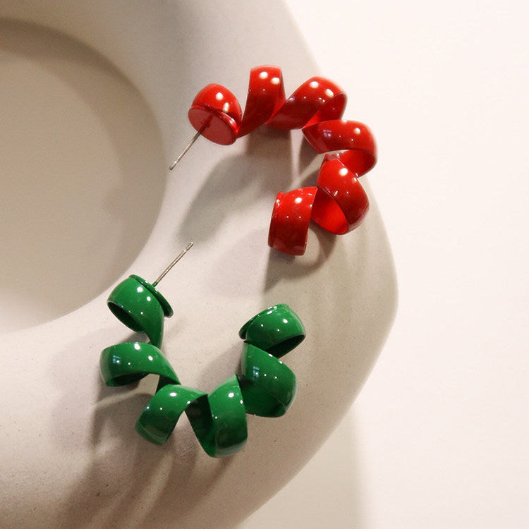 Retro Telephone Coil Earrings