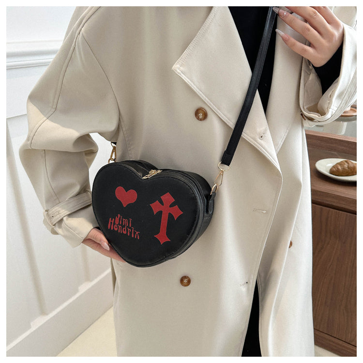Gothic Heart Crossbody Bag