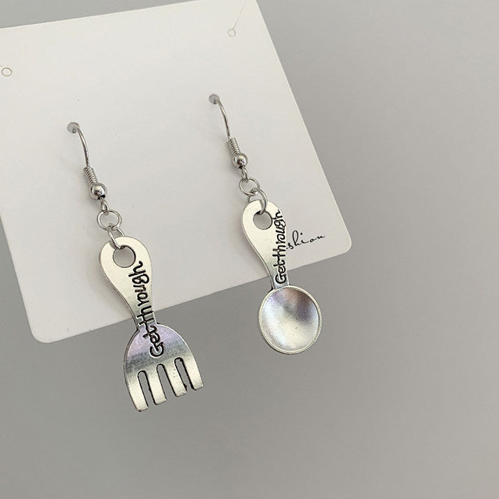 Spoon & Fork Charm Earrings