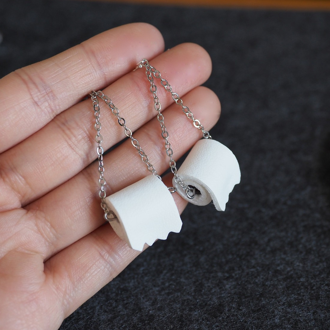 Toilet Paper Roll Earrings