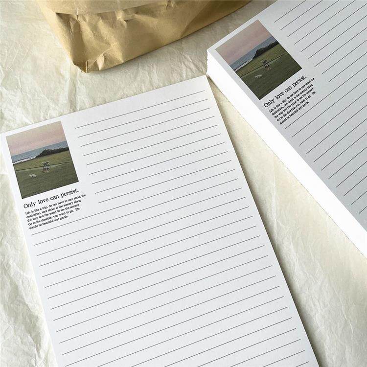 Ins Style British Landscape Tearable Writing Pad