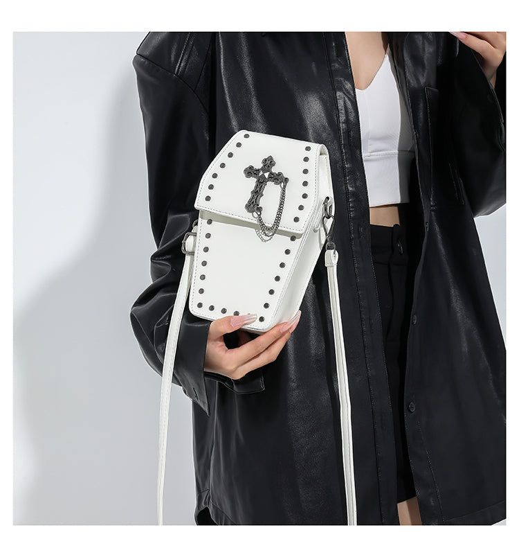 Dark Gothic Cross Phone Bag