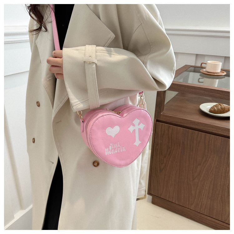 Gothic Heart Crossbody Bag