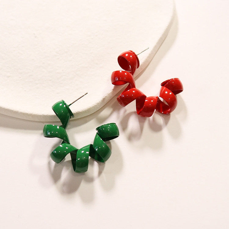 Retro Telephone Coil Earrings