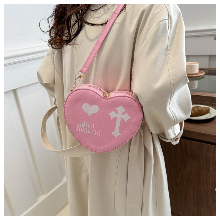 Gothic Heart Crossbody Bag