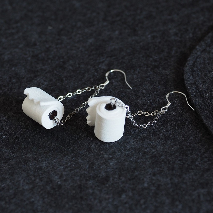 Toilet Paper Roll Earrings