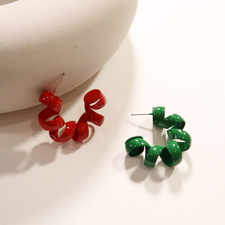 Retro Telephone Coil Earrings