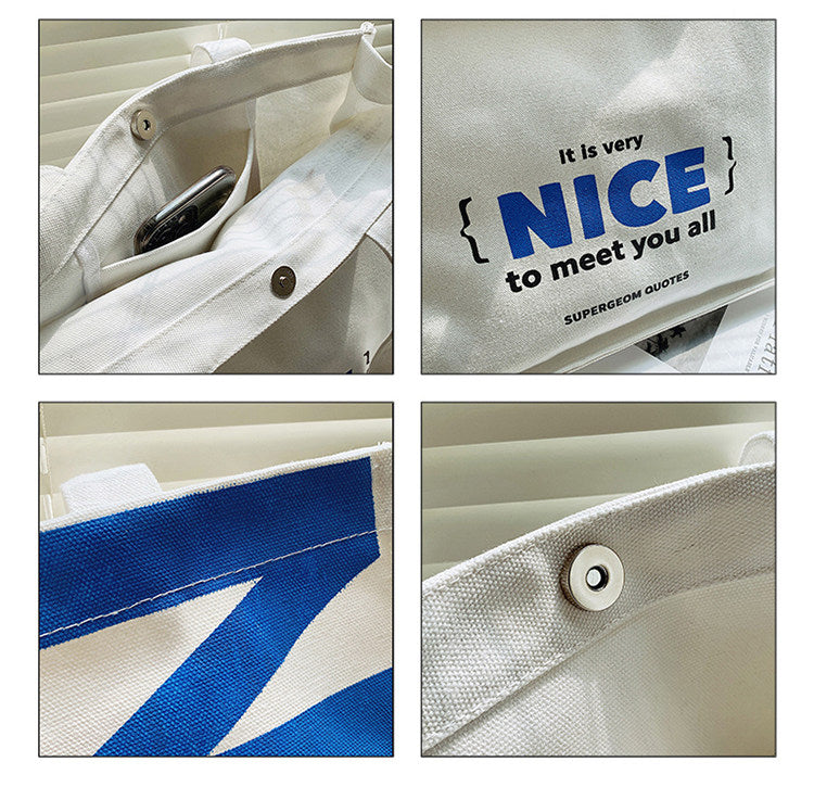 Large Capacity Canvas Casual Tote Bag