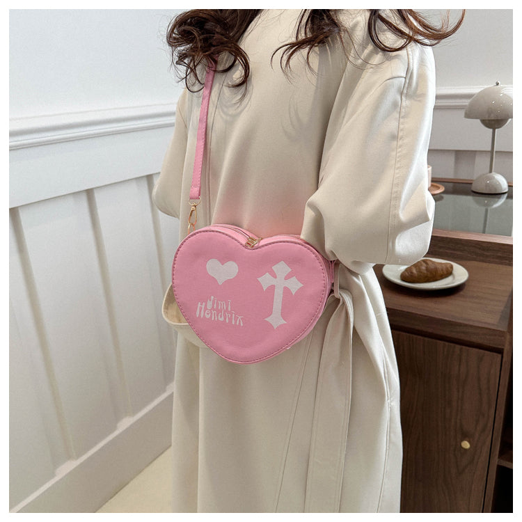 Gothic Heart Crossbody Bag