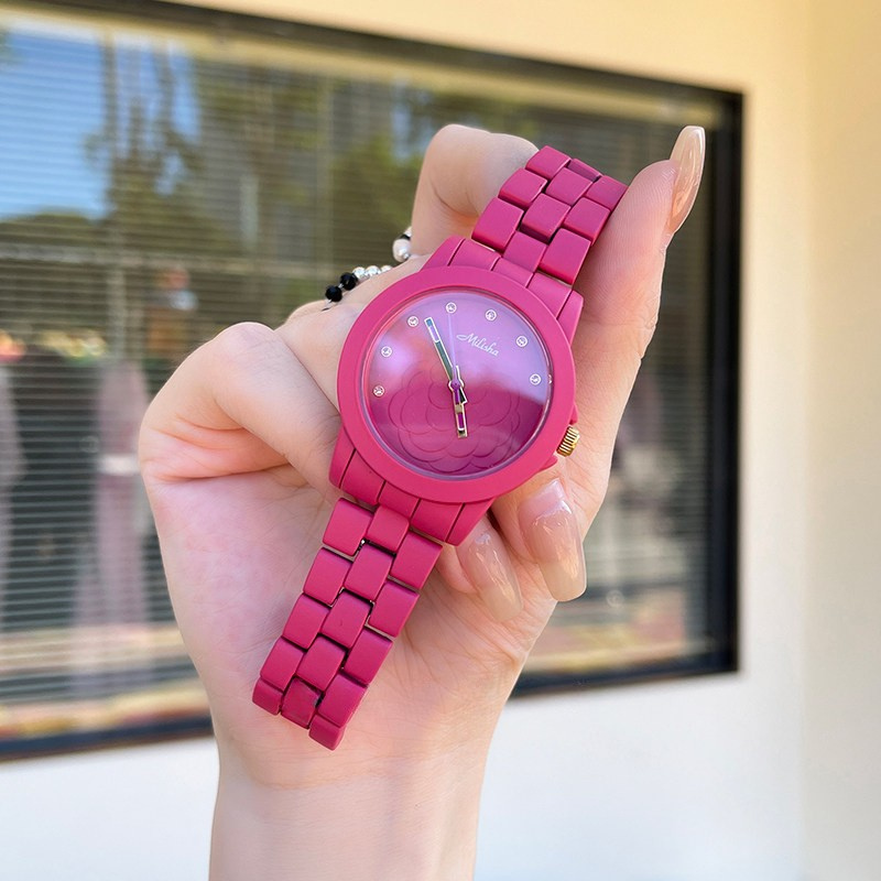 Light Luxury Quartz Watch - Sweet Pink for Daily Wear