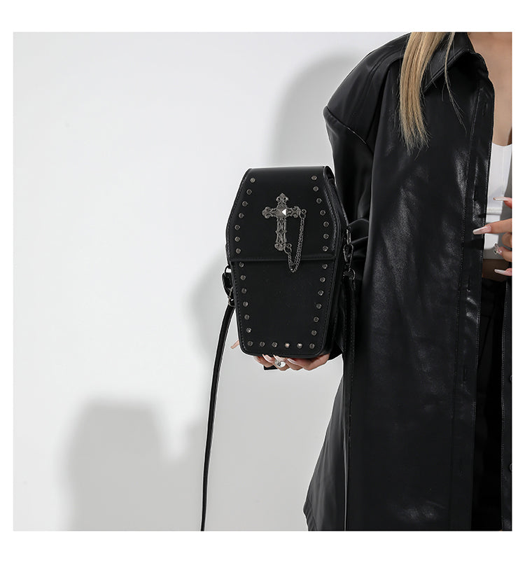 Dark Gothic Cross Phone Bag