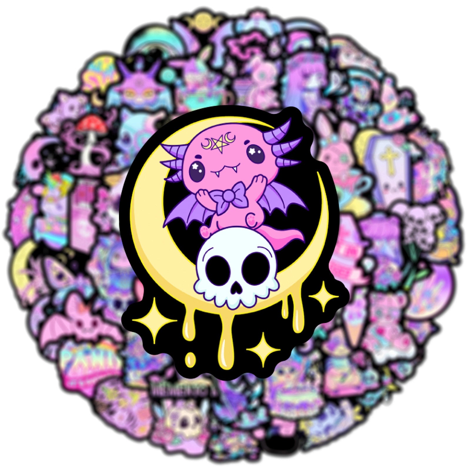 Black Pink Gothic Sticker Pack