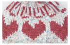 Pom Pom Heart Beanie