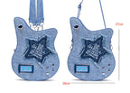 Guitar Shaped Denim Backpack