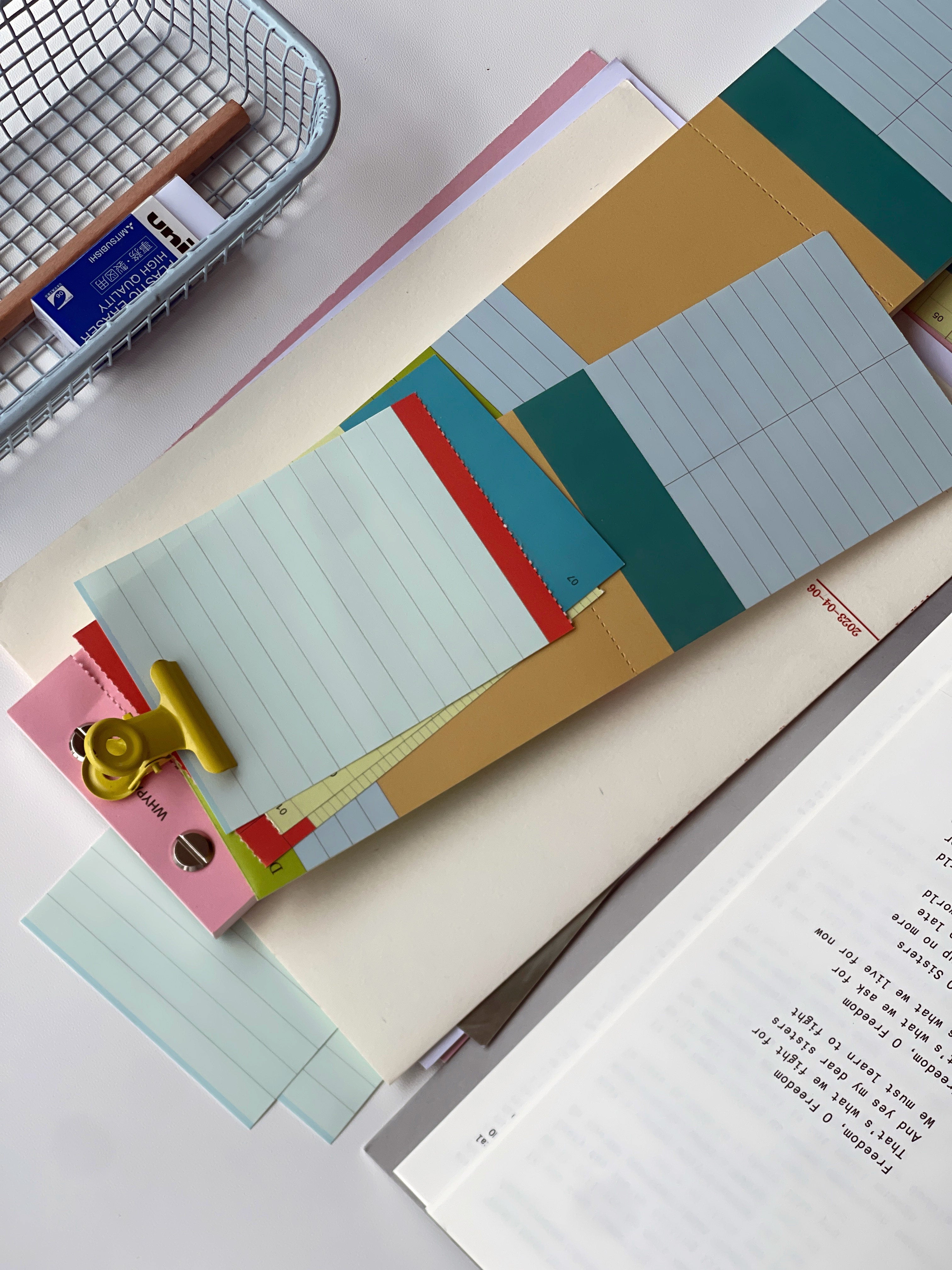 Long Strip 3-Section Memo Pad