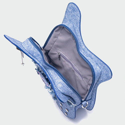 Guitar Shaped Denim Backpack