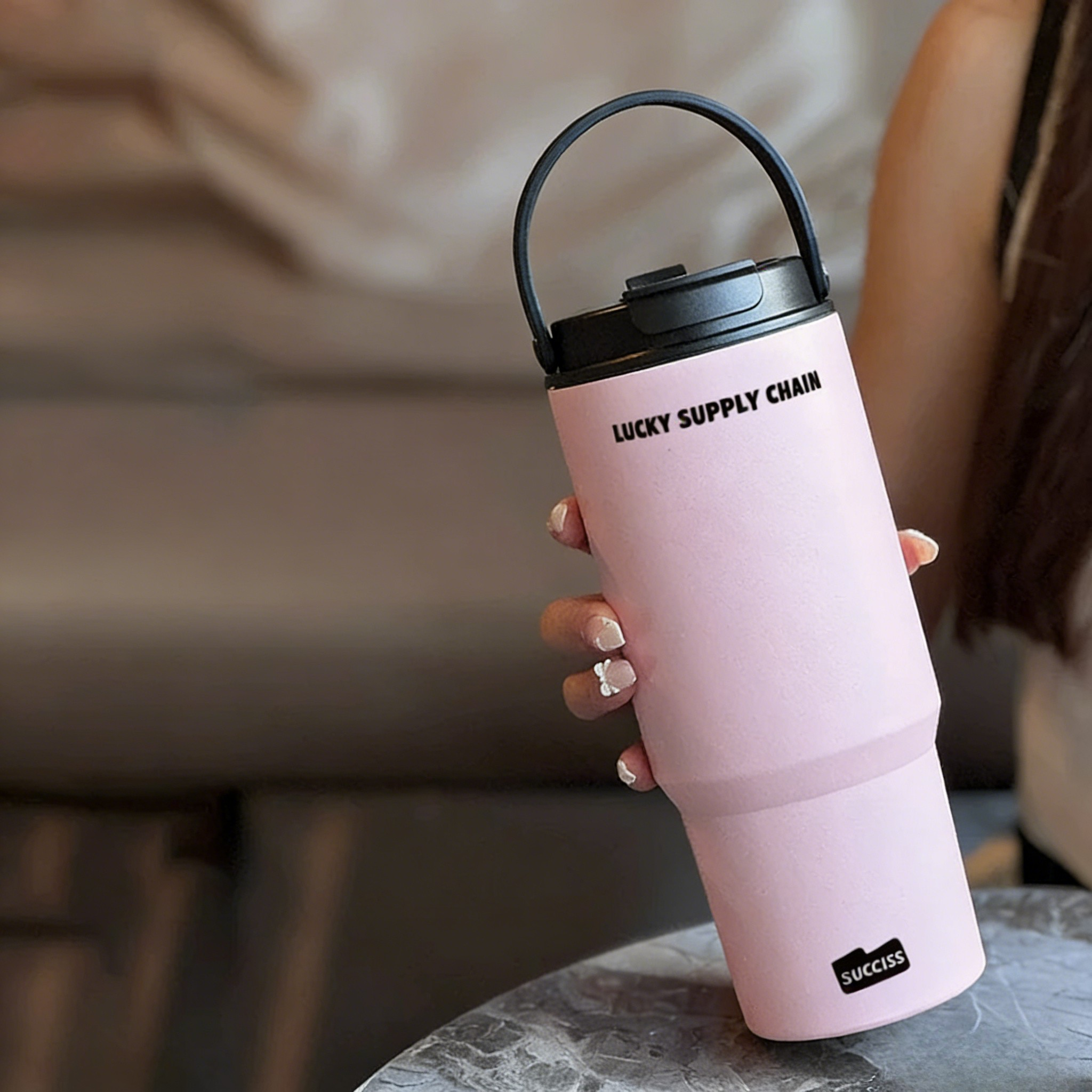 Macaron Large-capacity Sports Tumbler