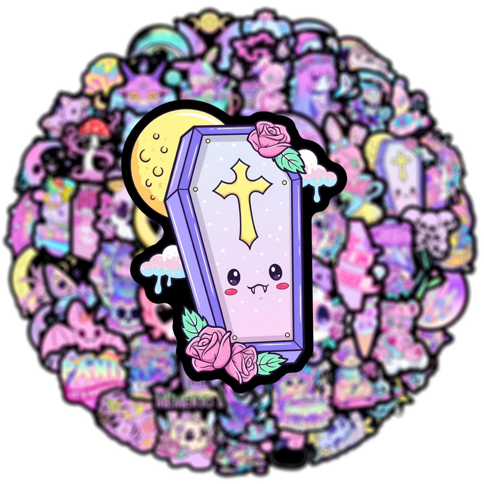 Black Pink Gothic Sticker Pack