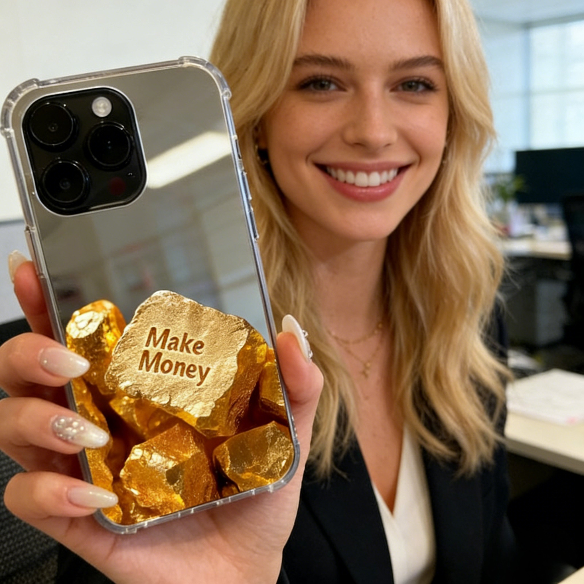 Gold Bar Mirror Phone Case