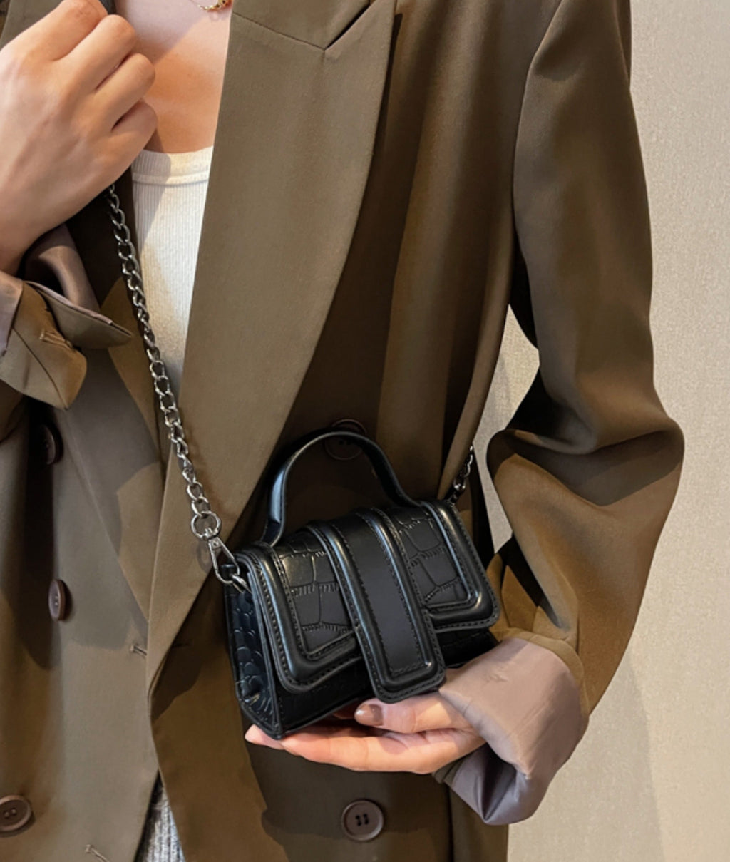 Mini Crocodile Cross Body Bag