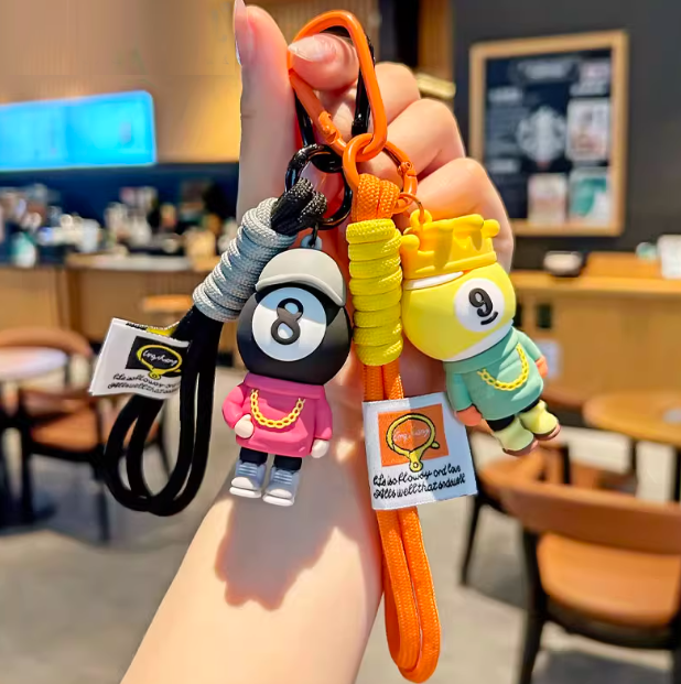 Billiard 8-Ball Keychain