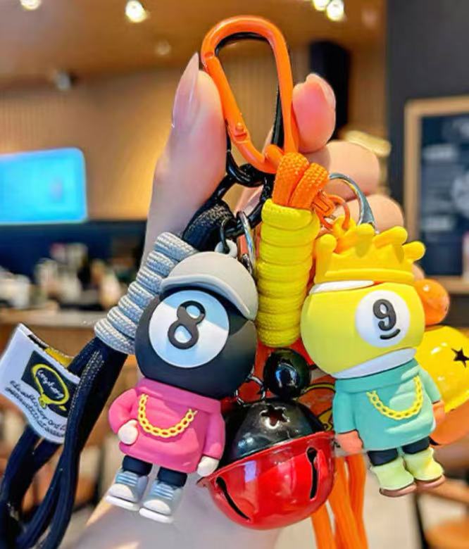 Billiard 8-Ball Keychain