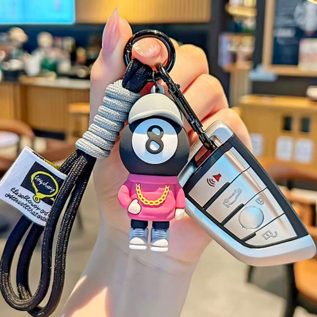 Billiard 8-Ball Keychain