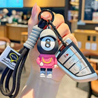 Billiard 8-Ball Keychain