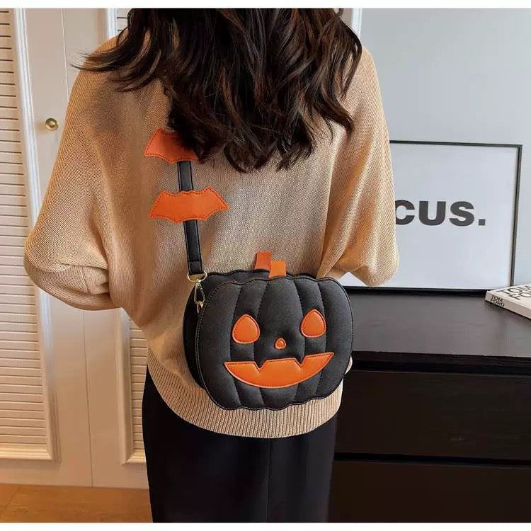 Devilish Pumpkin Crossbody Bag