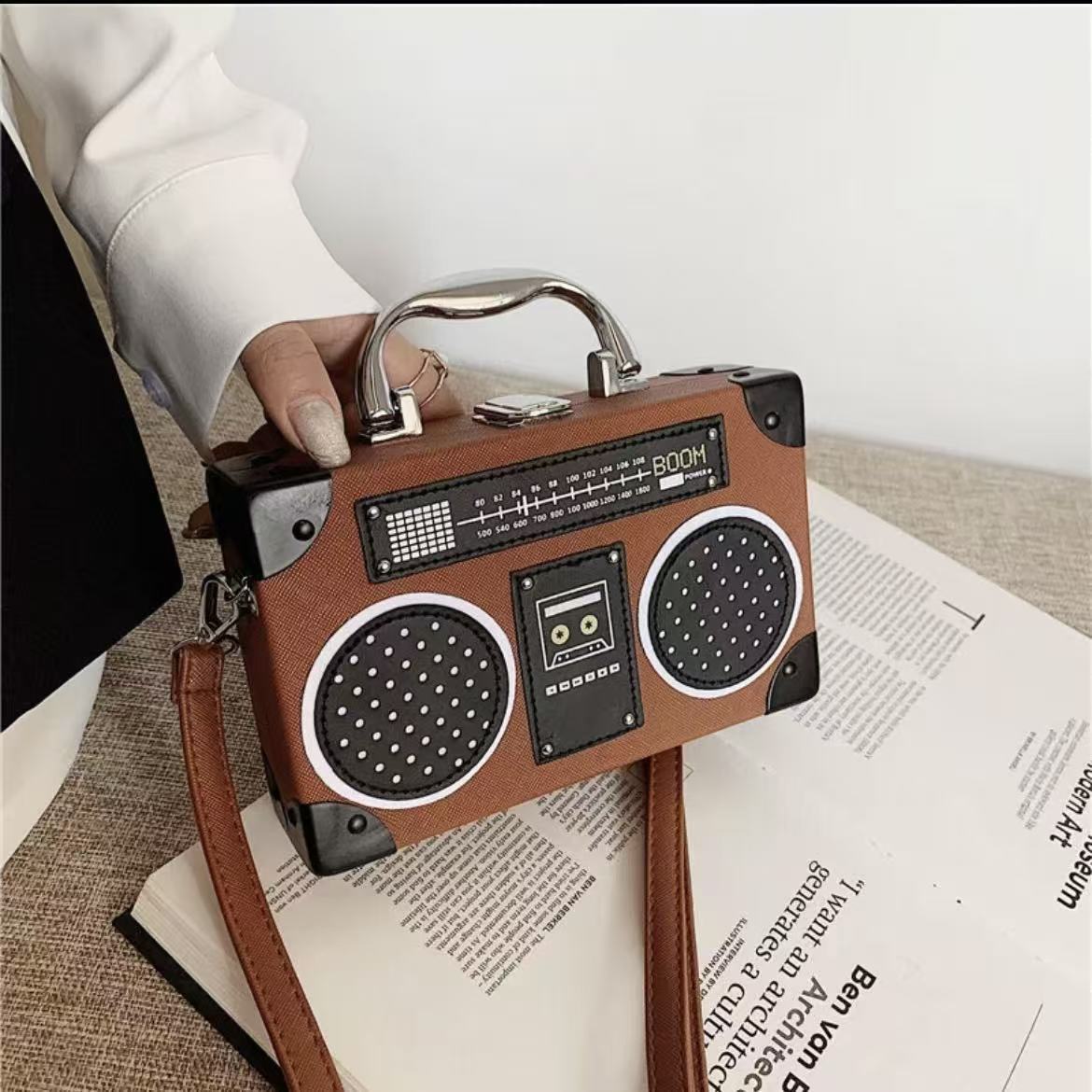 Retro Boombox Crossbody Bag