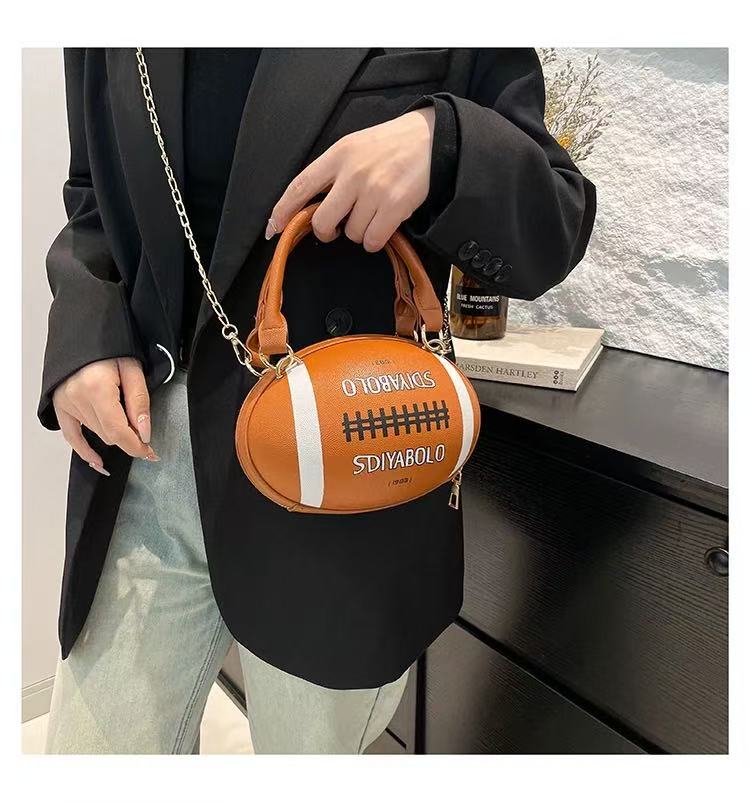 Rugby Ball Crossbody Bag