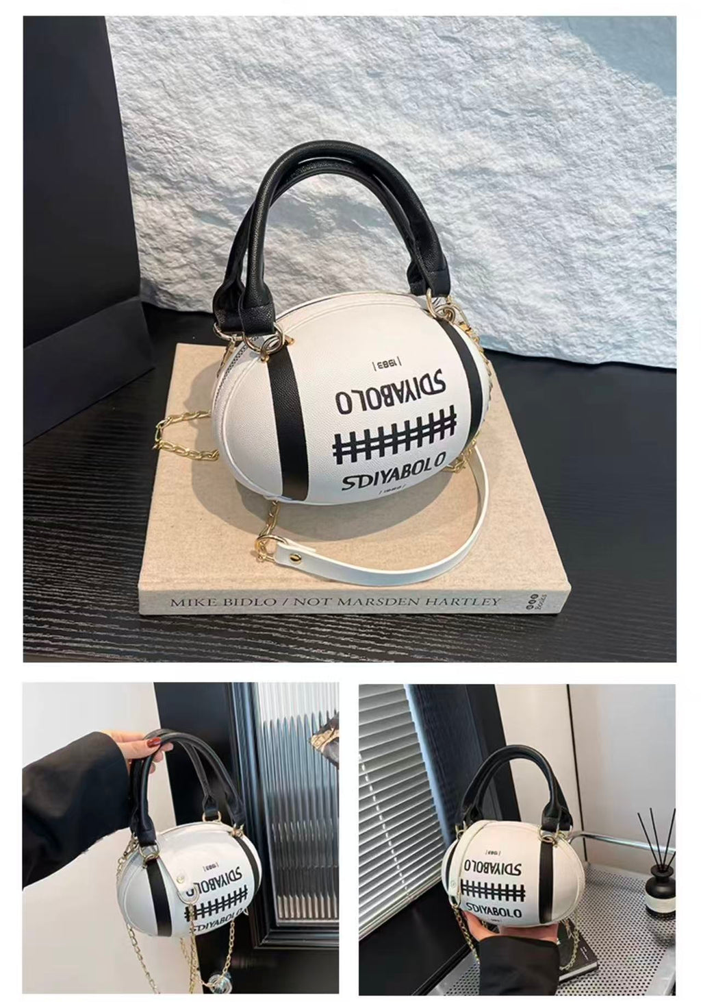 Rugby Ball Crossbody Bag