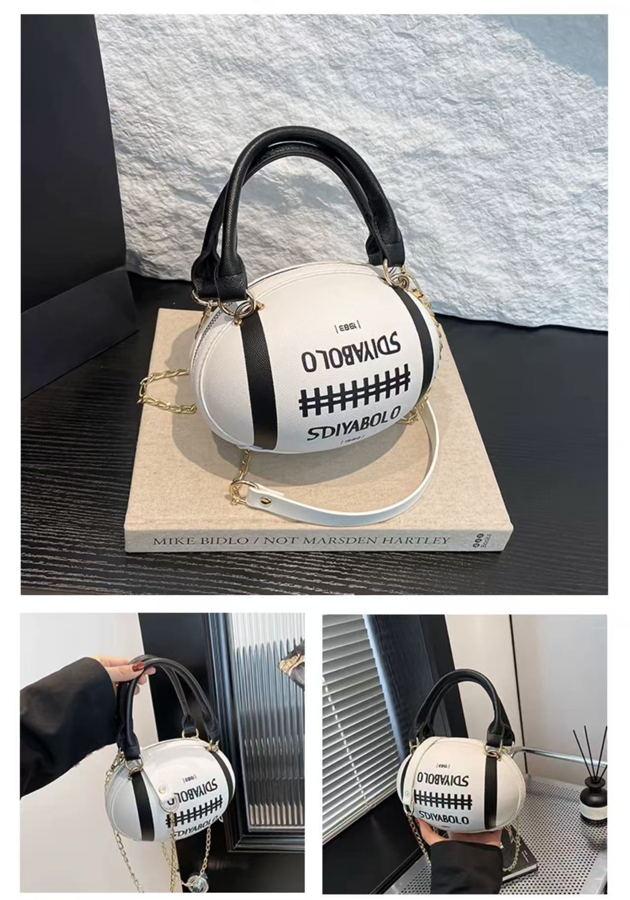 Rugby Ball Crossbody Bag