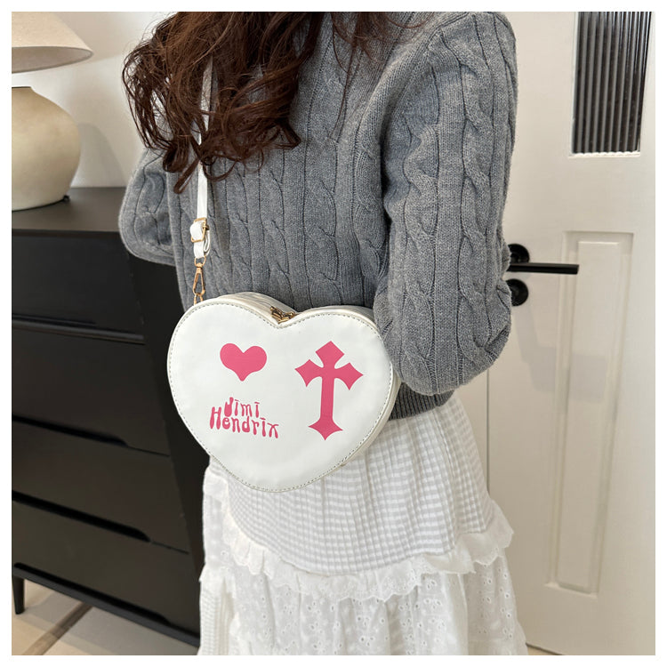 Gothic Heart Crossbody Bag