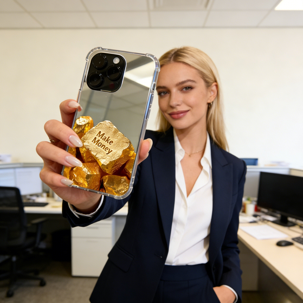 Gold Bar Mirror Phone Case