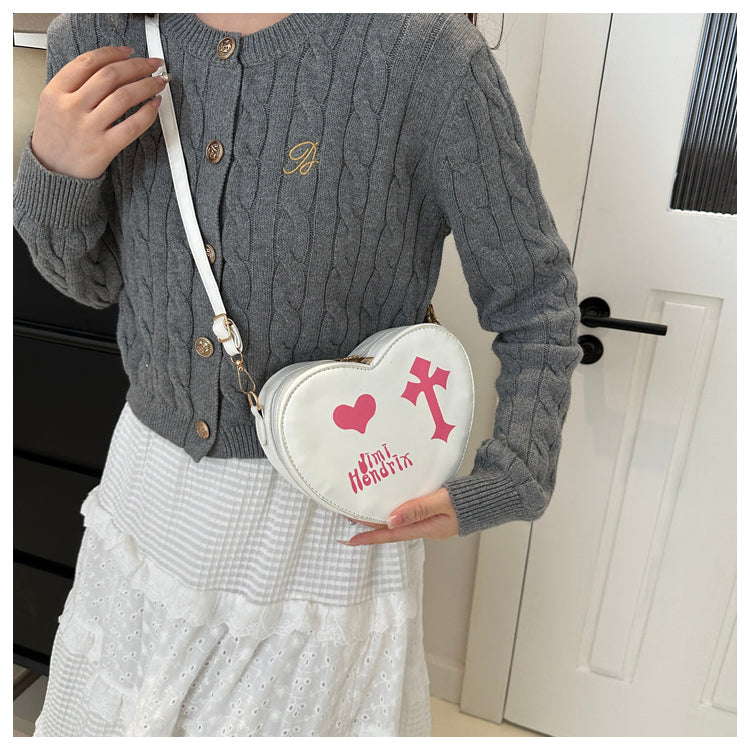 Gothic Heart Crossbody Bag