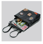 British Style Patchwork Backpack