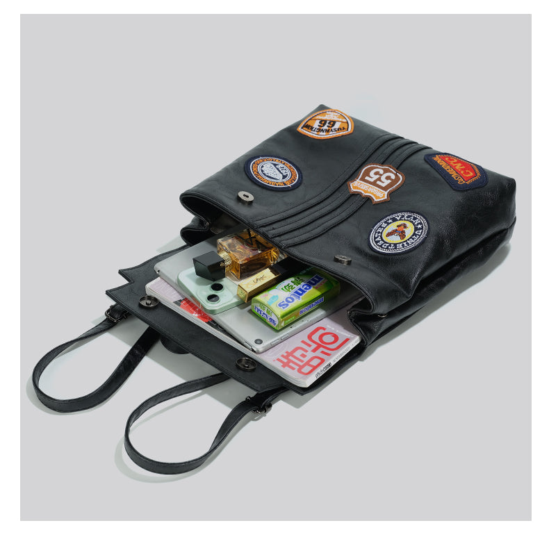 British Style Patchwork Backpack