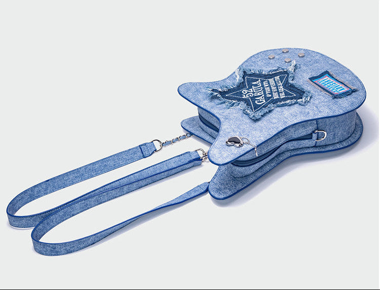 Guitar Shaped Denim Backpack