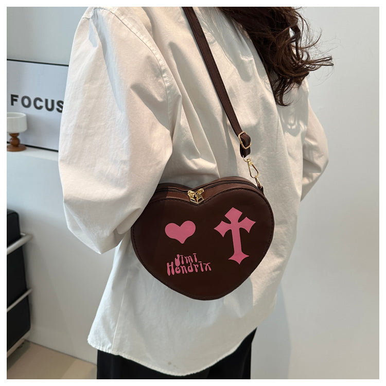 Gothic Heart Crossbody Bag