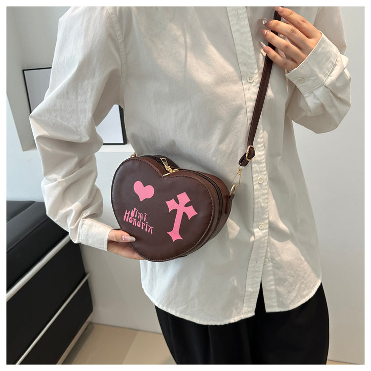 Gothic Heart Crossbody Bag