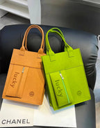 Candy Color Felt Tote Bag