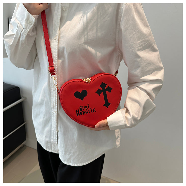 Gothic Heart Crossbody Bag