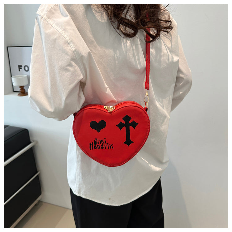 Gothic Heart Crossbody Bag