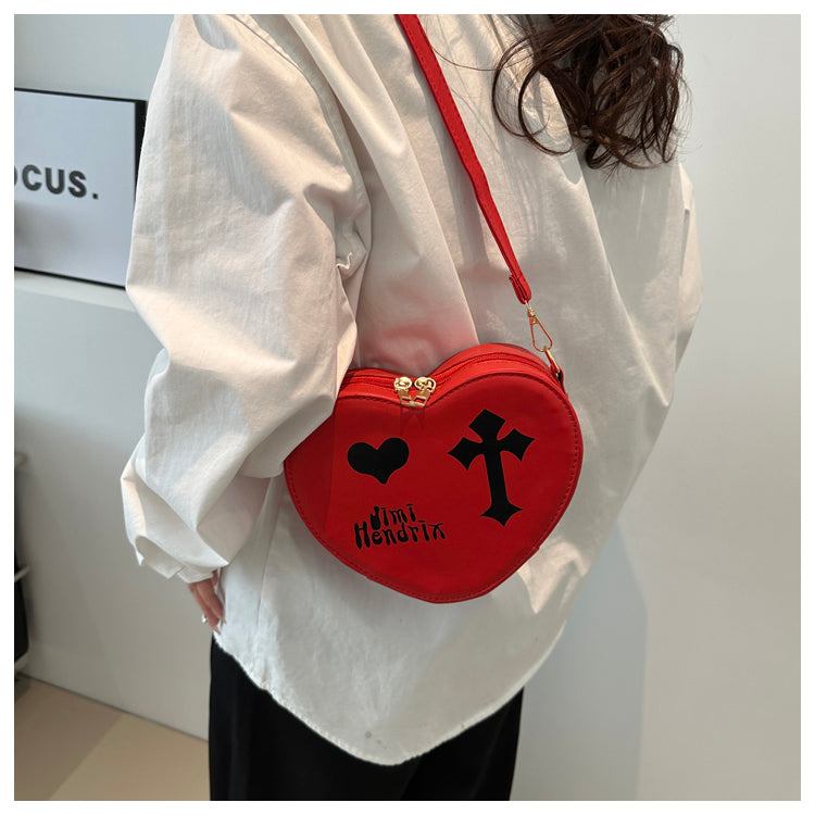 Gothic Heart Crossbody Bag