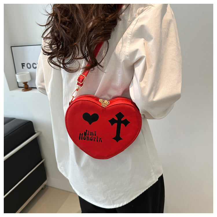 Gothic Heart Crossbody Bag